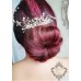 Изящна кристална украса за коса на гребен цвят светла праскова от серията Romantic Touch by Rosie